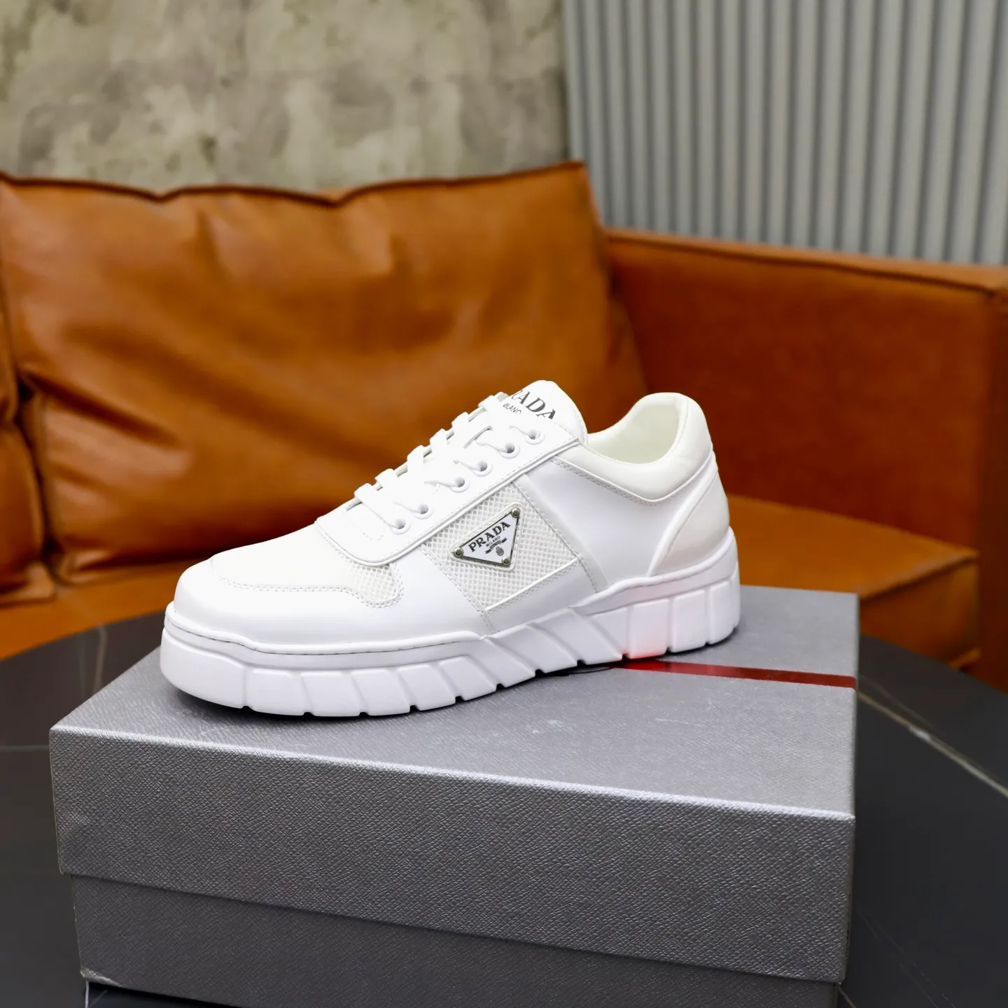 Ex-factory price 560💰[PRADA] Men's shoes are popular in the counter, official website synchronization, 1 high-quality shipment ✔️Original cowhide + cowhide lining, 1🆚1 replica, original sole, 38-45 (45 customized, non-refundable)